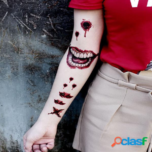 Adesivo temporário de Halloween Tatuagem para festa