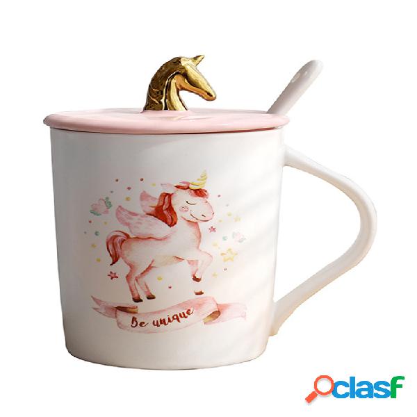 Adorável Unicórnio Padrão Caneca De Água Caneca De Café