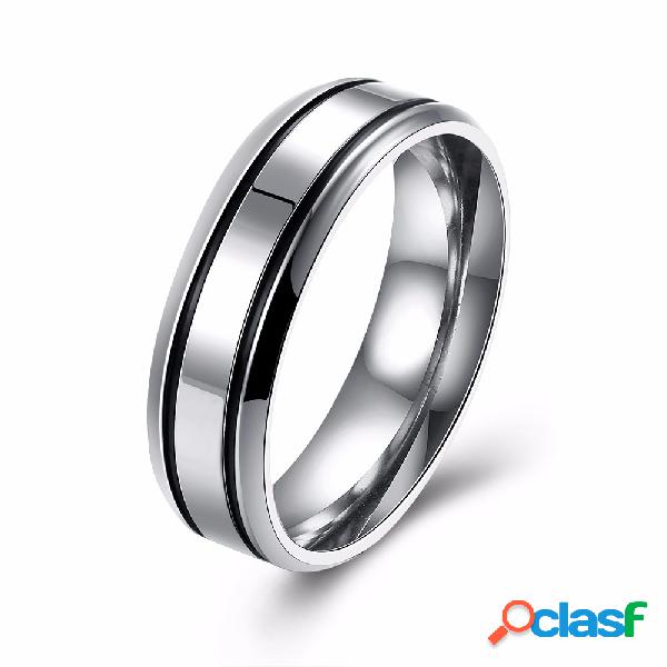 Anel de Casal Simples Aço Inoxidável