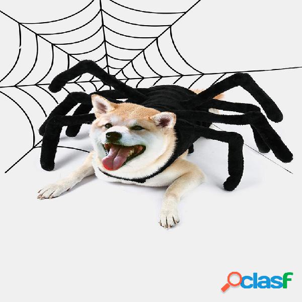 Animal de estimação Halloween Engraçado Aranha Peito
