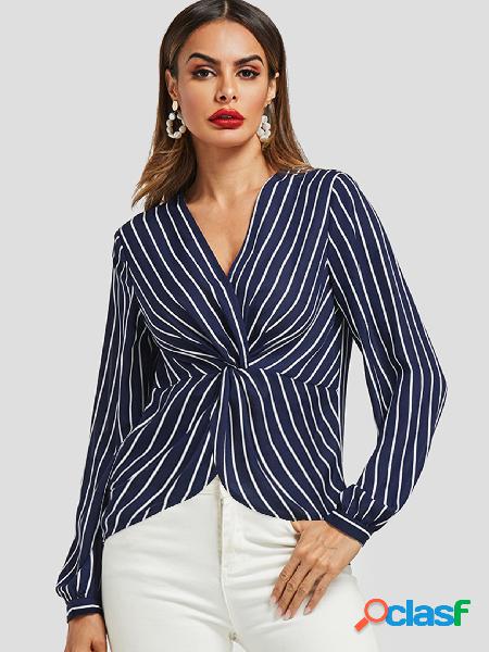 Blusa Marinho Stripe Twist