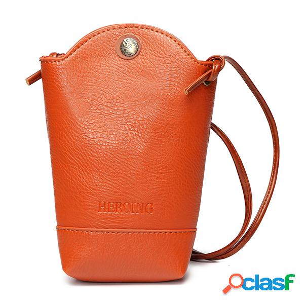 Bolsa Irregular Pequena Casual Tansversal Feminina PU Couro