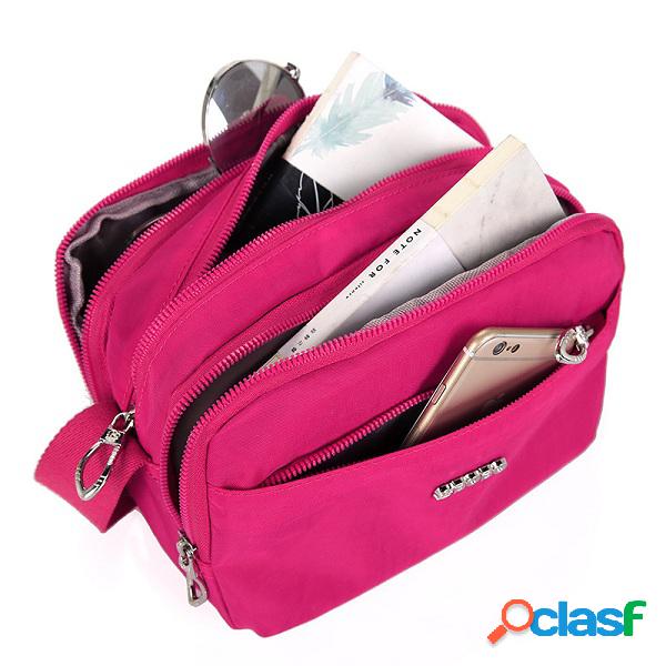 Bolsa de peito Nylon Multi-Bolsos Leve Diário com Alças