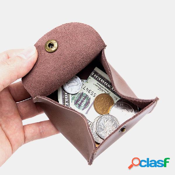 Bolsa feminina Couro Genuíno porta-moedas porta-fones com