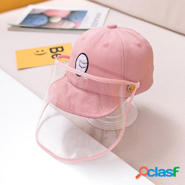 Boné de beisebol infantil Dustproof Cartoon Sun Chapéu