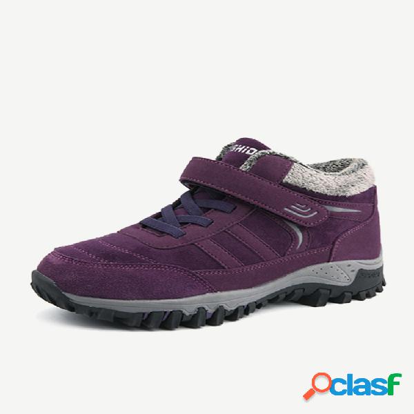 Botas de inverno femininas antiderrapantes com forro quente