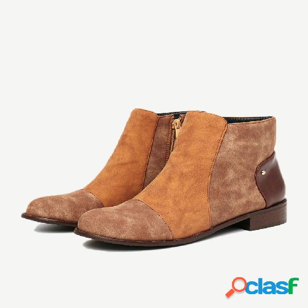 Botas para tornozelo femininas com zíper com zíper