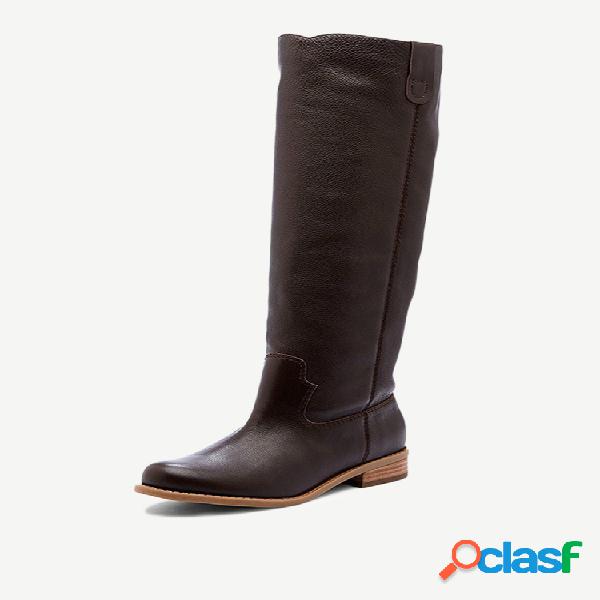 Botas rasteiras de joelho de tamanho grande