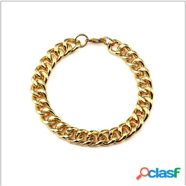 Bracelete de aço inoxidável na moda do espelho Bracelete