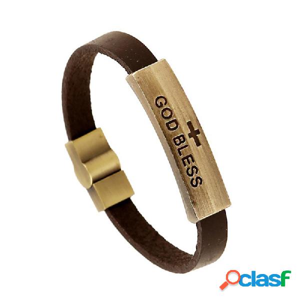 Bracelete de bronze dos homens da liga do bracelete do metal