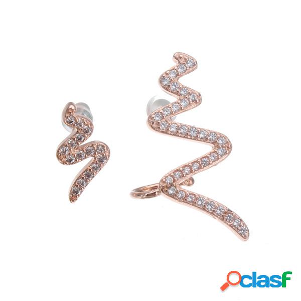 Brincos Aspenétricos em Prata de Prata em Prata de Ouro 18K