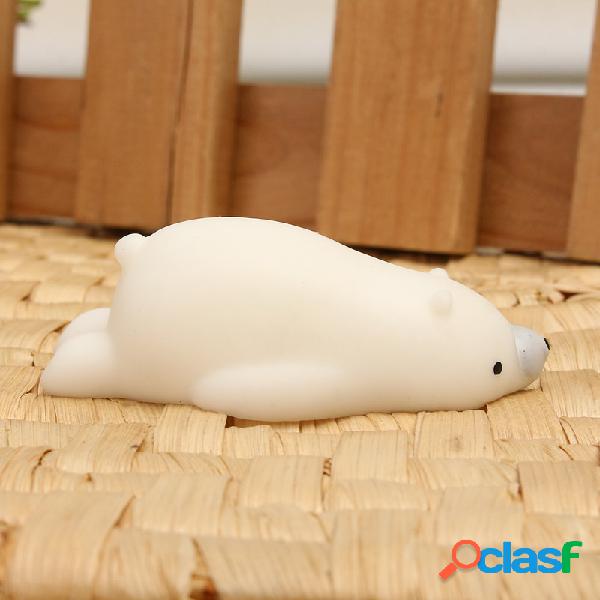 Brinquedo Mole de Aperto Mochi Urso Polar Fofinho Coleção