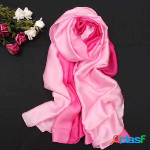 Cachecol Macio Confortável Satin Seda Cor Schrittweise