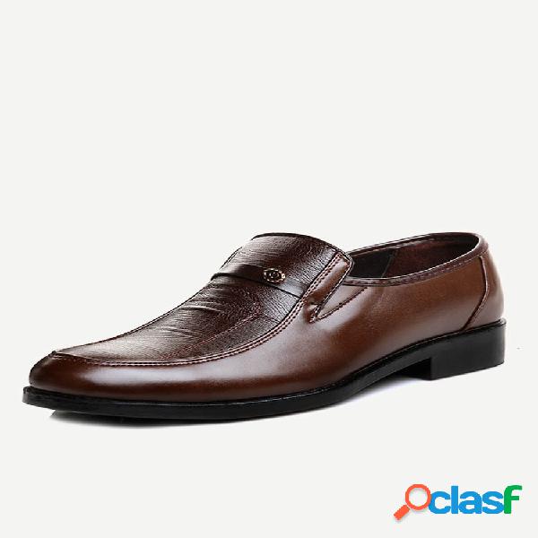 Calçado Formal Couro Suave Sem Cadarço Casual Masculino