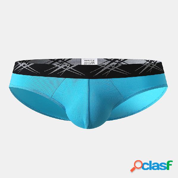 Calções masculinos comfy de cor sólida patchwork cintura