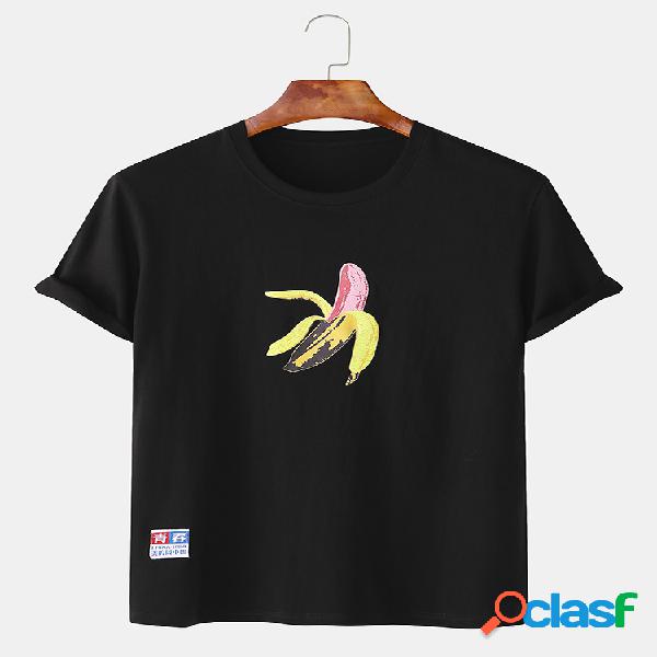 Camisetas engraçadas para homens com frutas e bananas