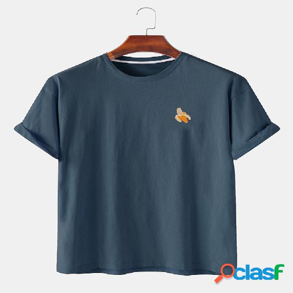 Camisetas simples de seis cores de desenho animado masculino