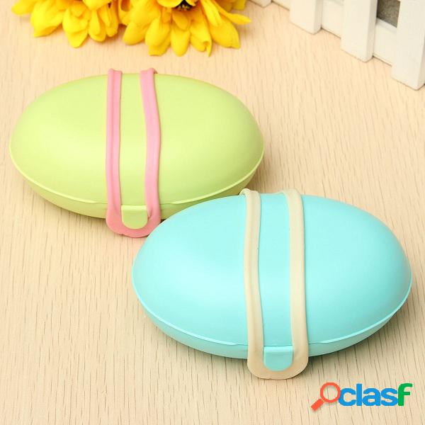 Candy Color Travel Sabão Caixa Suporte Silicone Bloqueio de