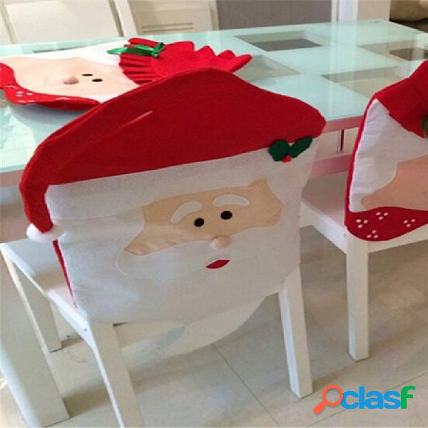 Capas para cadeiras de Natal Papai Noel Decoração de Natal