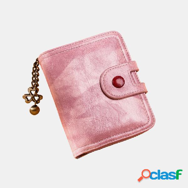 Carteira para bolsa de moedas com hardware de couro pu