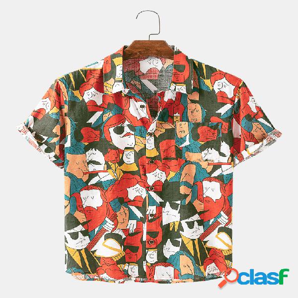 Caráter abstrato engraçado masculino com impressão de