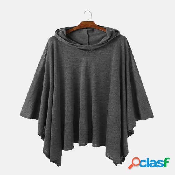 Casaco masculino Causal Assimétrico Solto Jumper Casacos de