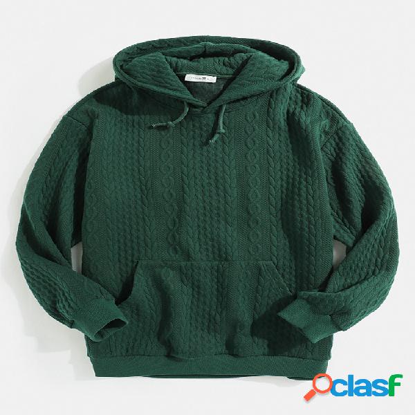 Casacos com capuzes lisos e soltos de designer jacquard