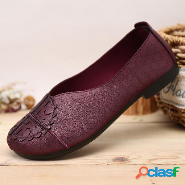 Casual feminino cor sólida oco confortável resistente