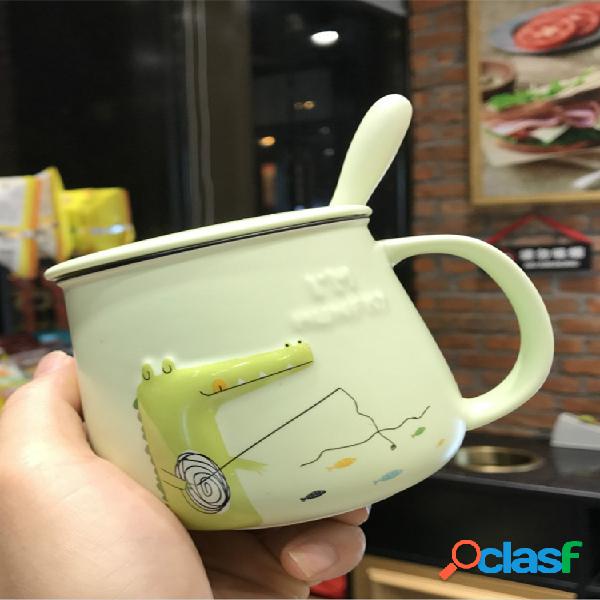 Cerâmico Dinossauro Dos Desenhos Animados Crocodilo Caneca