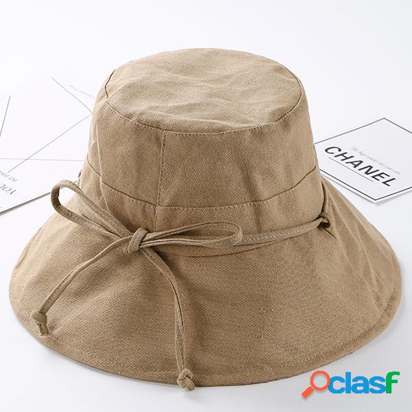 Chapéu de Algodão Casual Dobrável Protetor Solar