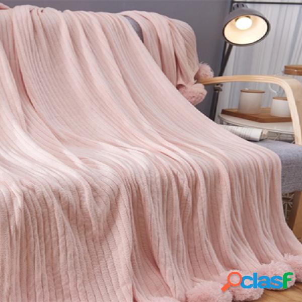 Cobertor Lance 150x100cm Texturizado Sólido Soft Sofá