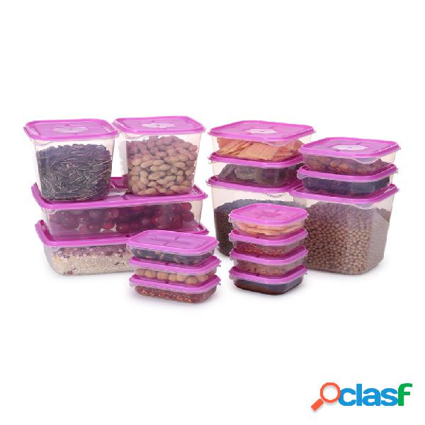 Conjunto de 17 peças Refrigerator Storage Caixa Food Caixa