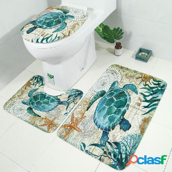 Conjunto de 3 peças estilo marinho Tampa de assento de