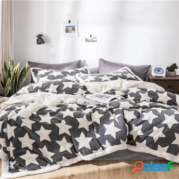 Conjunto de roupa de cama quente de flanela de inverno