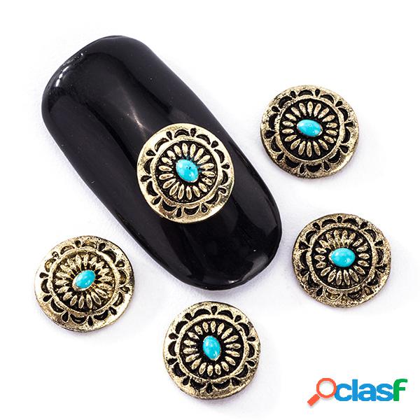 Estilo boêmio Decoração de unhas Ornamentos de metal