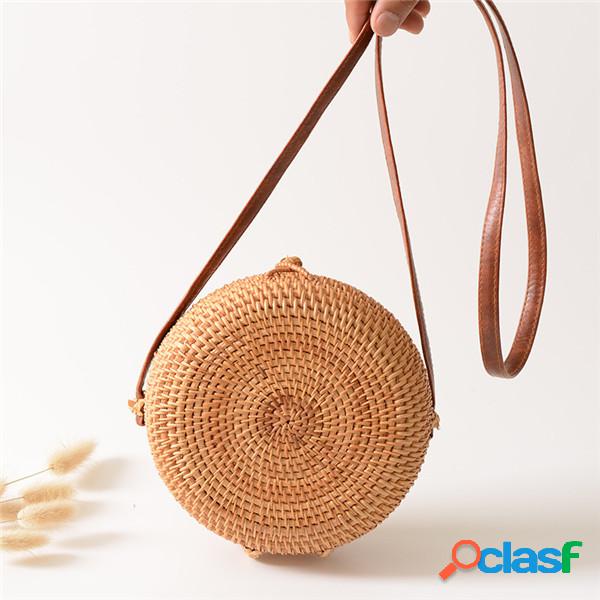Feminino canudo oco para fora crossbody Bolsa viagem ombro
