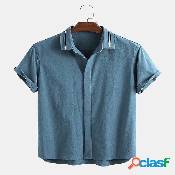 Fivela oculta masculina 100% algodão cor sólida feriado