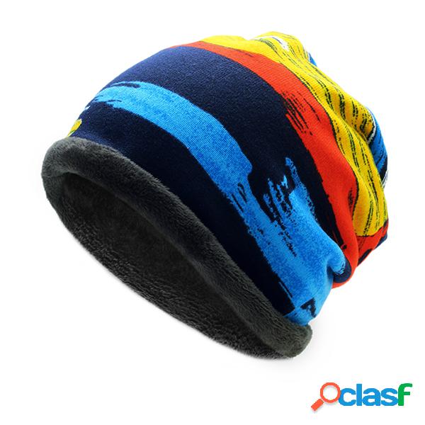 Gorro Antivento Listrado Hip Hop Caxemira Adicional