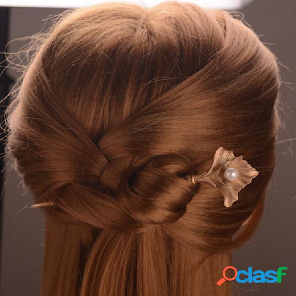 Grampos de cabelo das mulheres do vintage liga de zinco flor