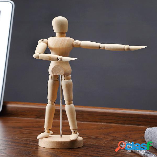 Homem de madeira e mão modelo Ornaments removíveis