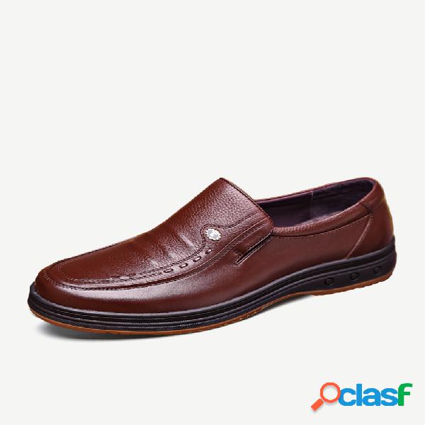 Homens Classic Soft Sapatos de Couro Casual Negócios