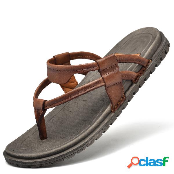 Homens Clip Toe Soft Jardim Praia Chinelos de água