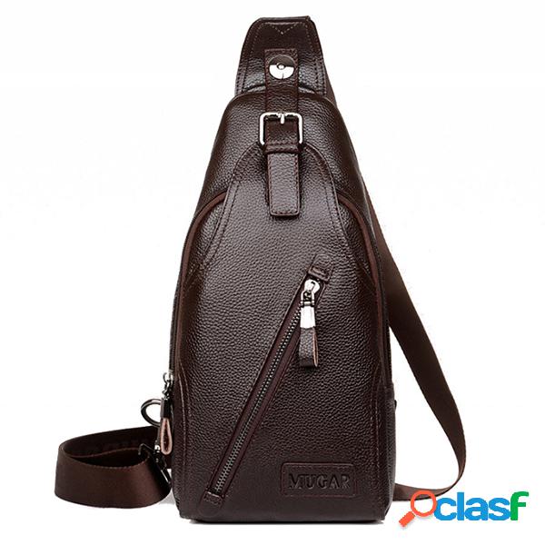 Homens Microfibra Couro Sólidos Crossbody Bolsa Bolsa