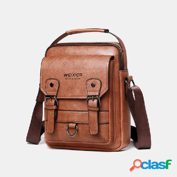 Homens Solid Business Messenger Bolsa Pasta Bolsa Crossbody