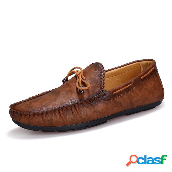 Homens Vintage Classic Moc Toe Confortável Soft