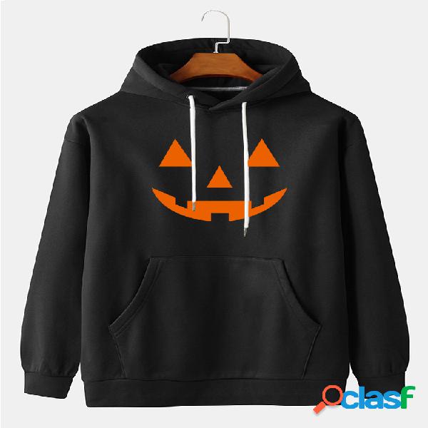 Hoodies masculinos engraçados com estampa de peito emojis
