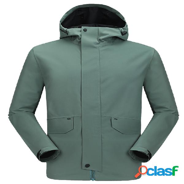 Jaqueta técnica camel Crown masculina à prova d'água