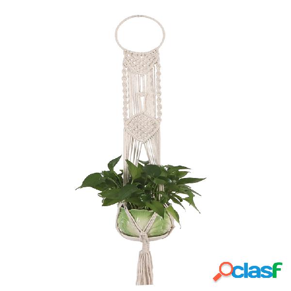 Jardim Planta Suporte de vaso Macrame Planta cabide Cesta de