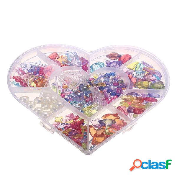 Kit de contas artesanais DIY Crystal Series para meninas,