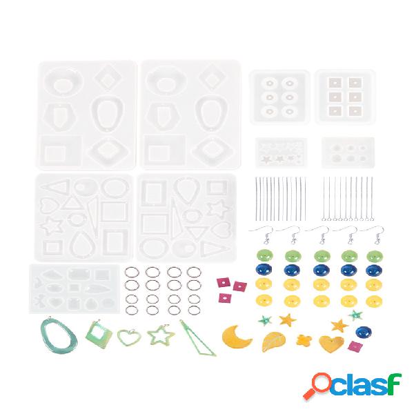 Kit de moldes de resina epóxi para brinco 248 peças
